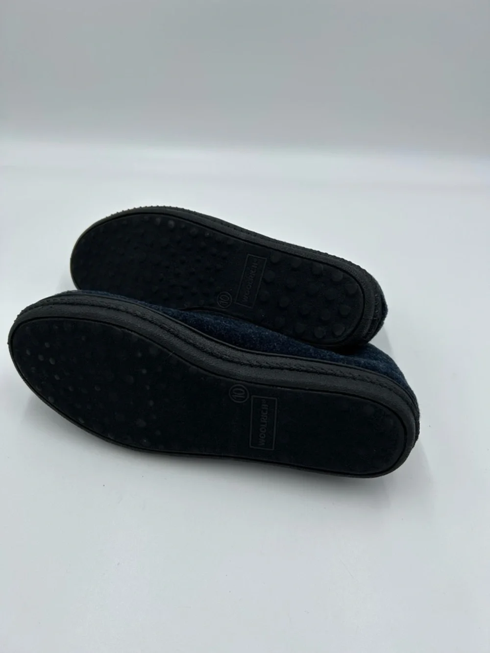 Woolrich Navy Fleece-Lined Slip-Ons 10 NWOT